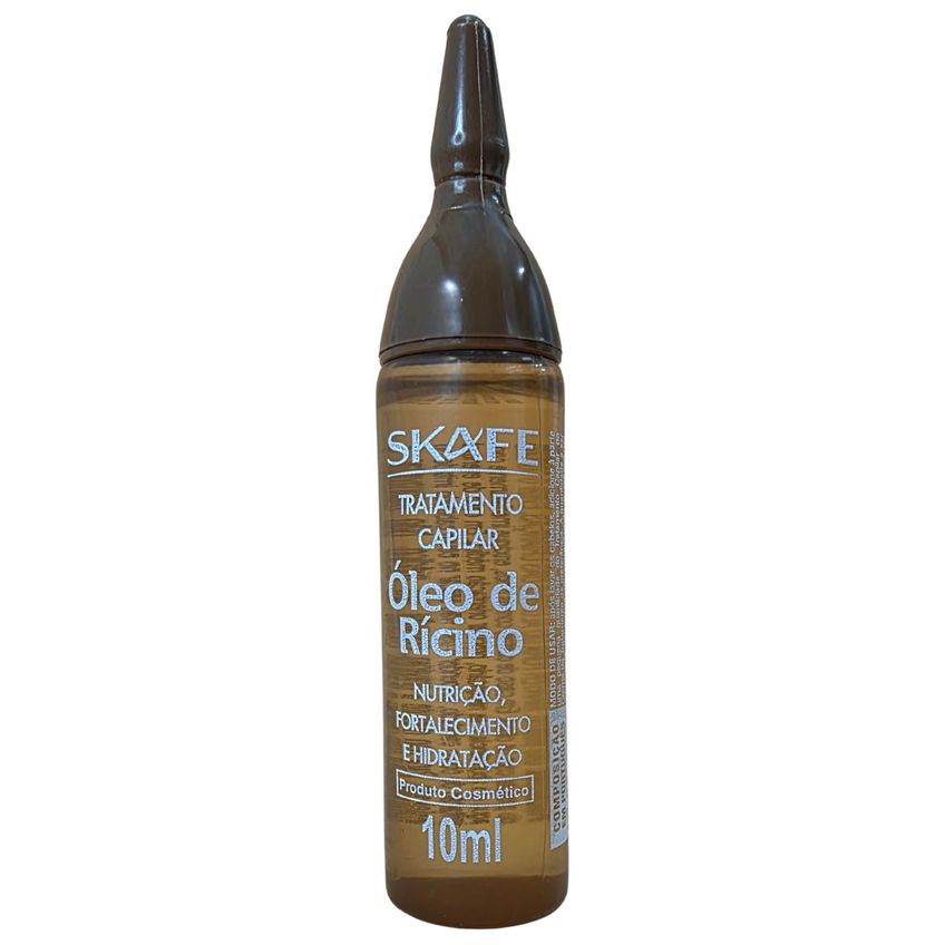 Kit 6 Ampolas De Tratamento Capilar Skafe Óleo De Rícino 10ml Cada - imagem 2