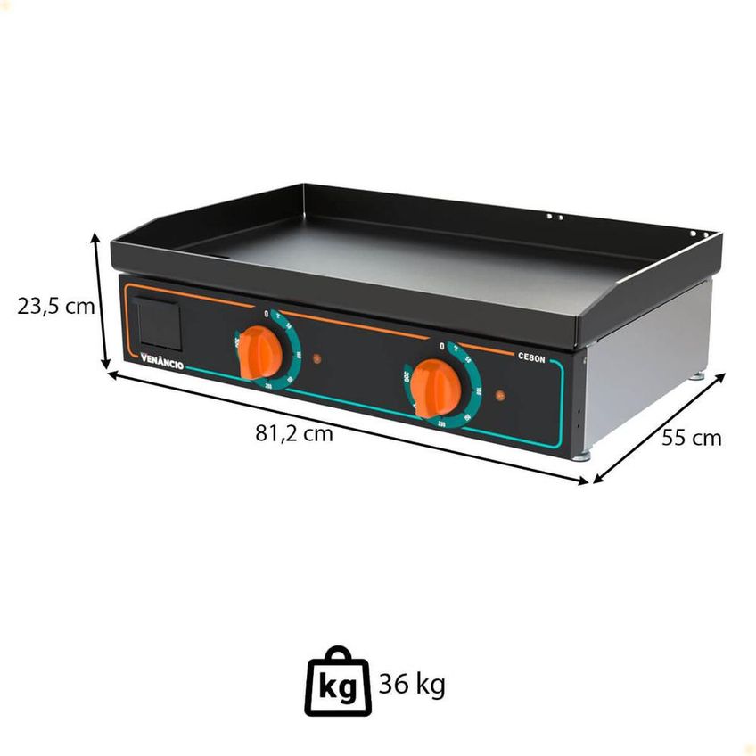 Chapa Bifeteira Deguste Luxo New Venâncio 80 Cm Elétrica 220v Ce80n 78423 - imagem 3