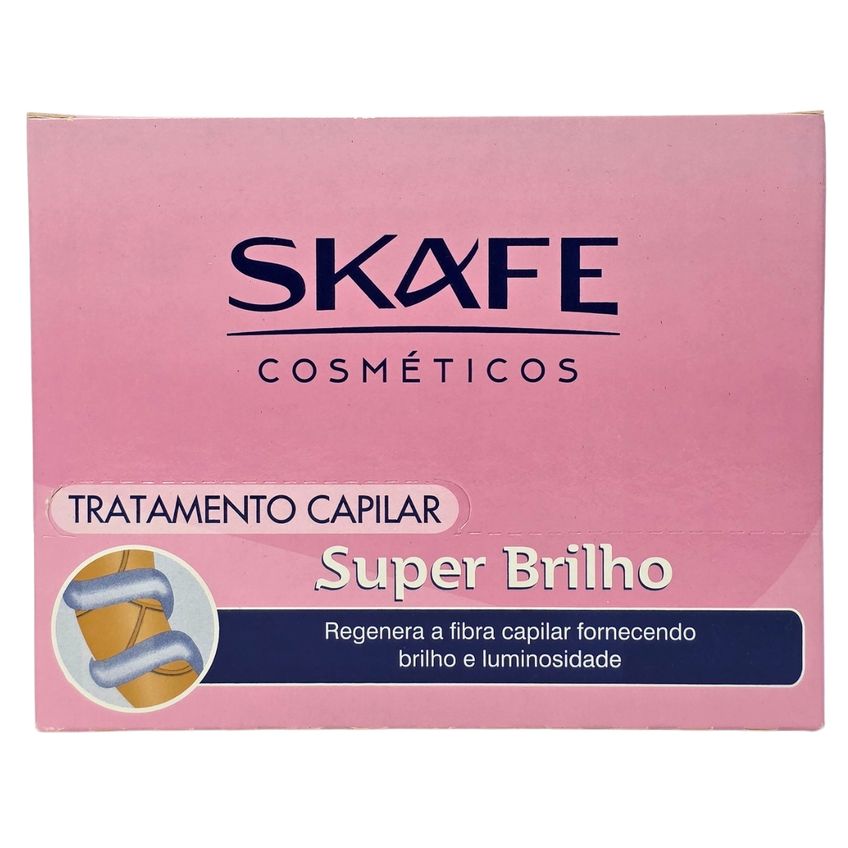 Kit 24 Ampolas De Tratamento Capilar Super Brilho Skafe 10ml Cada - imagem 3