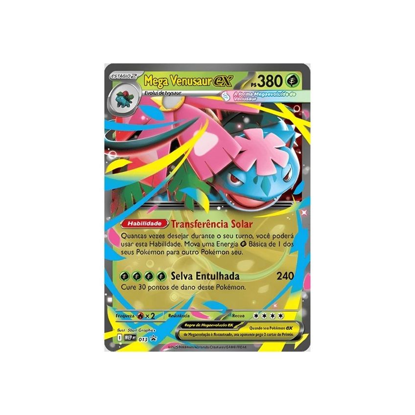 Box Pokémon Coleção Mega Venusaur Ex 61 Cartas 1 Promocional - imagem 2