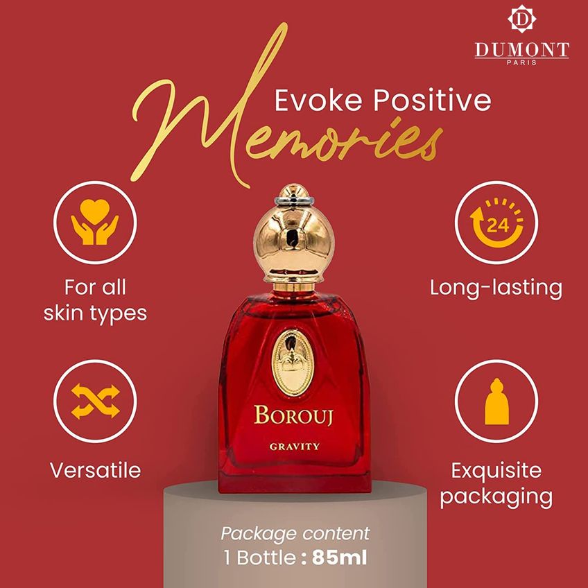 Perfume Dumont Borouj Gravity 85ml Unissex De Baunilha - imagem 3