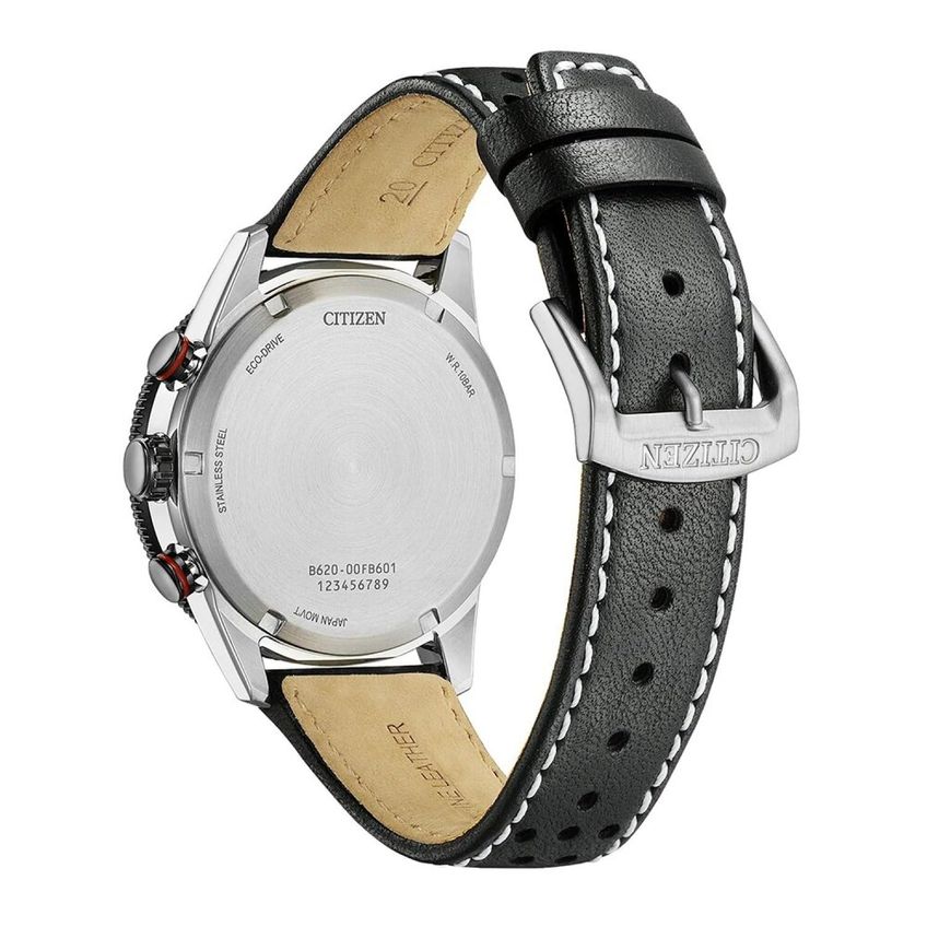 Relógio Citizen Ca4717-06e Chrono Couro 39,5 mm 68 g - imagem 4