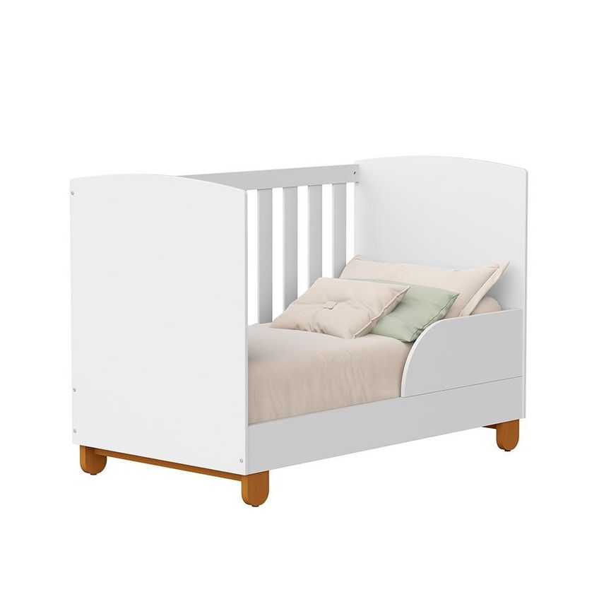 Berço Mini Cama Apolo Branco Fosco Com Colchão Physical - Reller Móveis - imagem 3