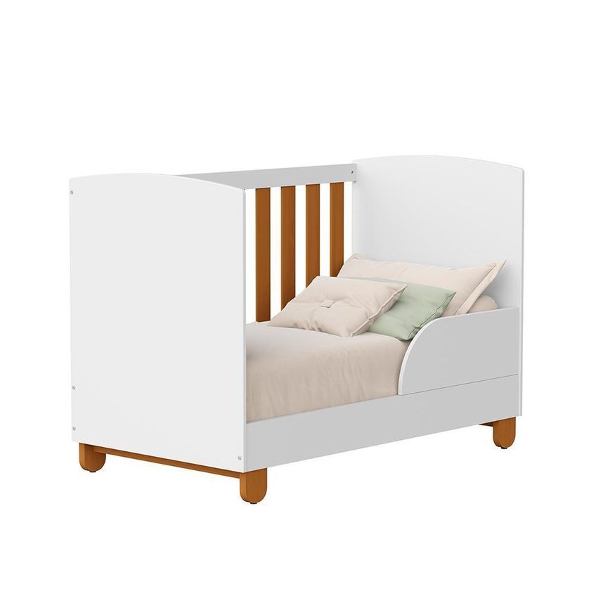 Berço Mini Cama Apolo Branco Fosco/savana Com Colchão Physical - Reller Móveis - imagem 3