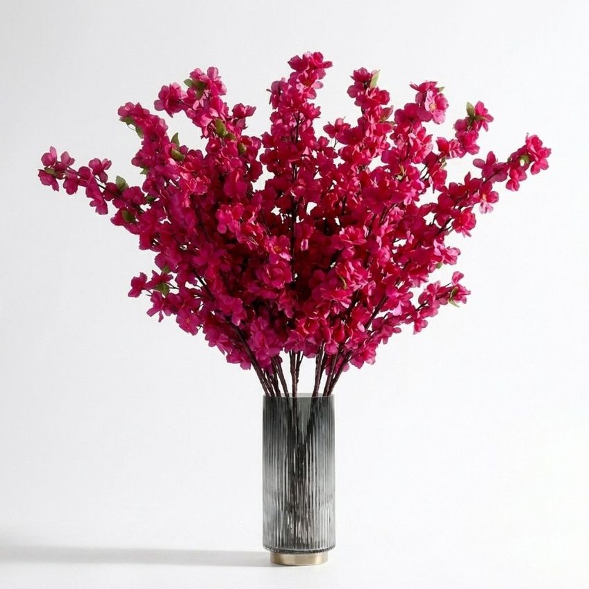 Kit 7 Hastes Cerejeira 125cm Flores Artificiais Para Ambientes E Eventos - imagem 3