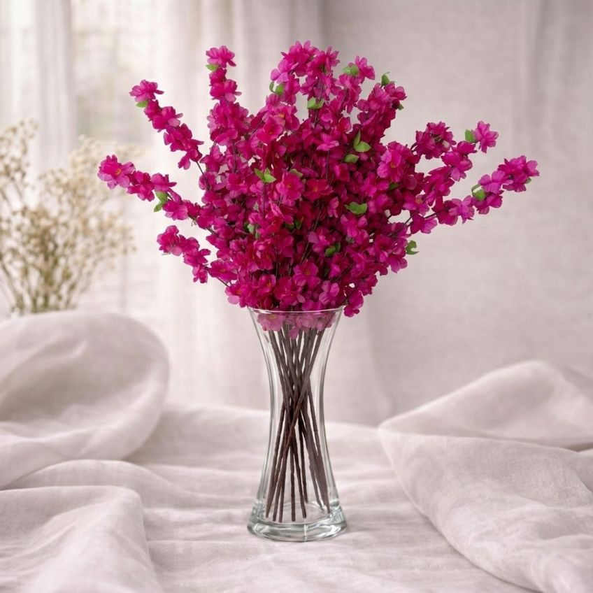 Kit 7 Hastes Cerejeira 125cm Flores Artificiais Para Ambientes E Eventos - imagem 4