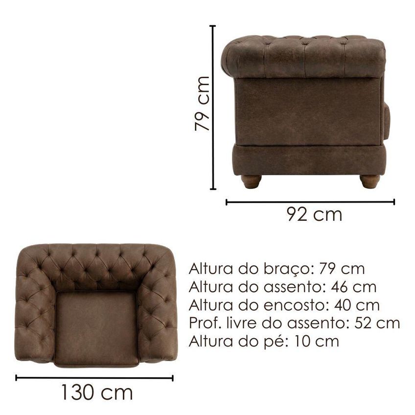 Poltrona Decorativa Capitone Acorde Pes Mdf Courino Tcs 729 Moll - imagem 3