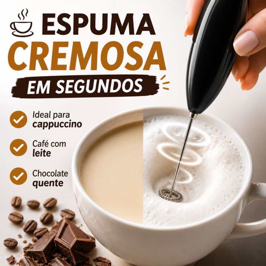 Mini Mixer Batedor De Bebidas Portátil Elétrico Para Café Cappuccino Shakes - imagem 2