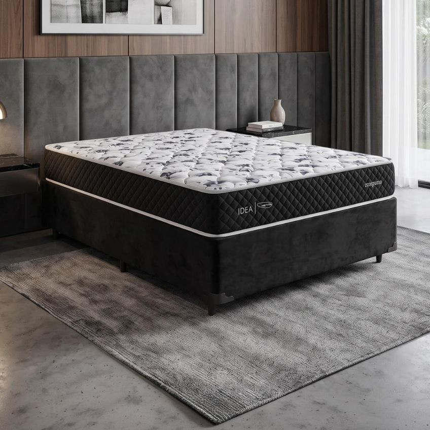 Colchão Casal Espuma AG65 Double Face Belga 138x188x19cm Herval - Suporta Até 150kg Por Pessoa - imagem 2