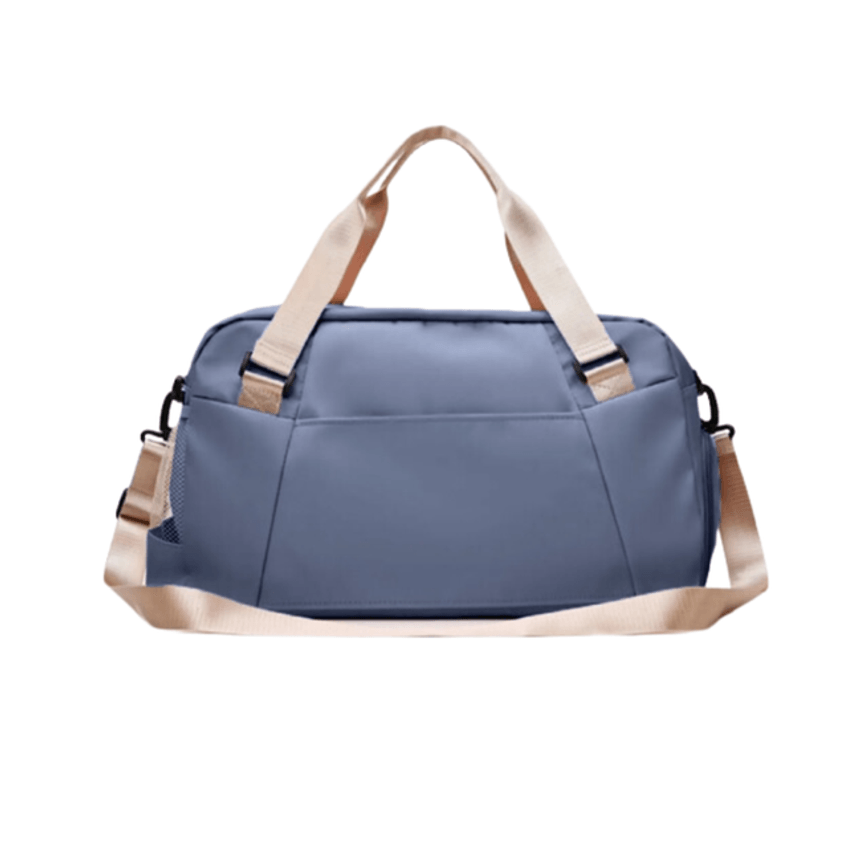 Bolsa Mala Grande Transversal Esportiva Para Academia Viagem Piscina Com Porta Sapatos - Azul - imagem 3