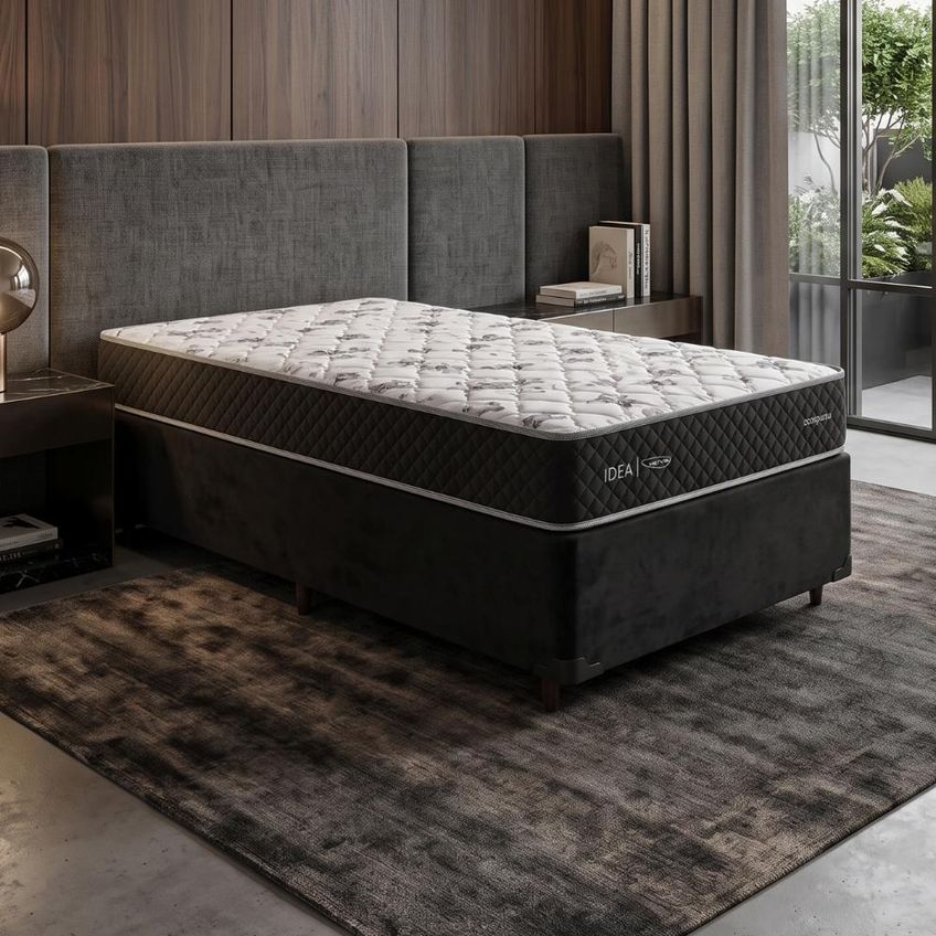 Colchão Solteiro Espuma AG65 Double Face Belga 88x188x19cm Herval - Suporta Até 150kg - imagem 2