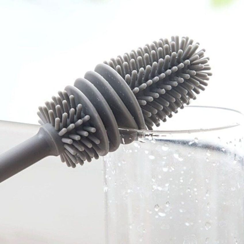 Escova de Silicone com Cabo Longo para Limpeza de Garrafas Jarras e Mamadeiras - imagem 3