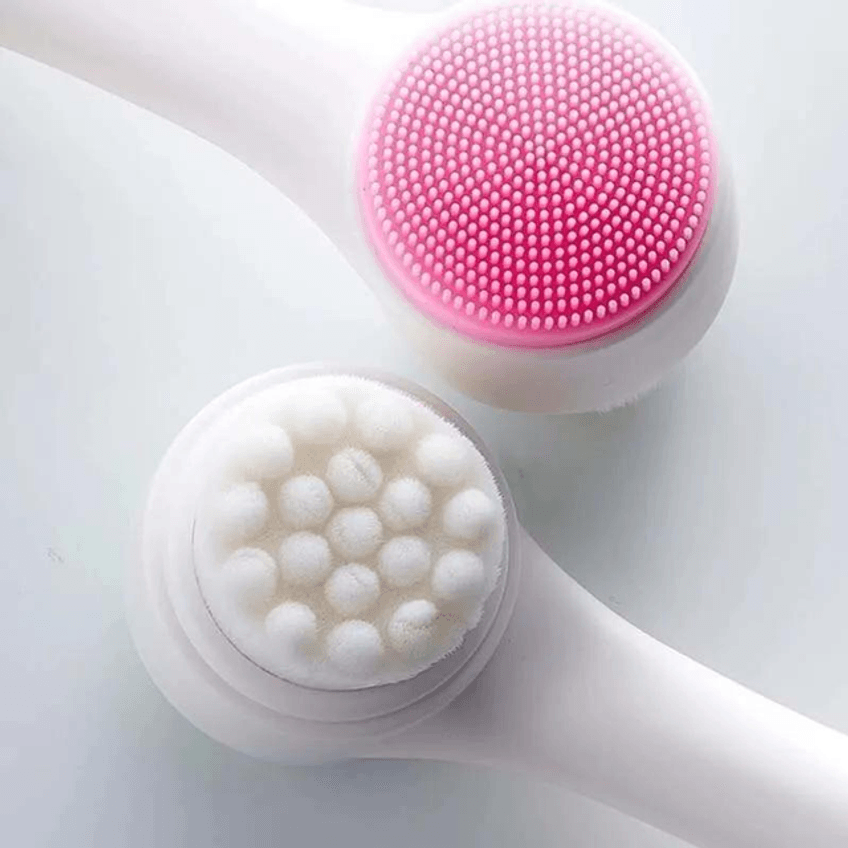 Escova De Limpeza Facial Massageadora 3d Bilateral De Silicone - imagem 3