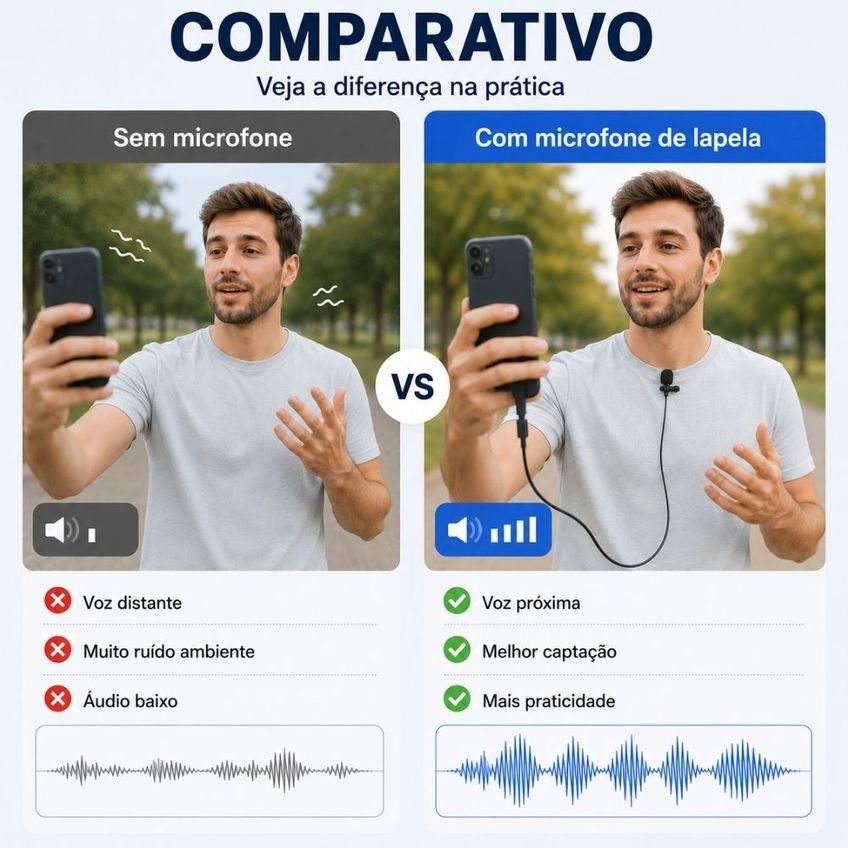 Microfone De Lapela USB Tipo C Com Cabo De 1,5m Para Celular Android E Notebook - imagem 3