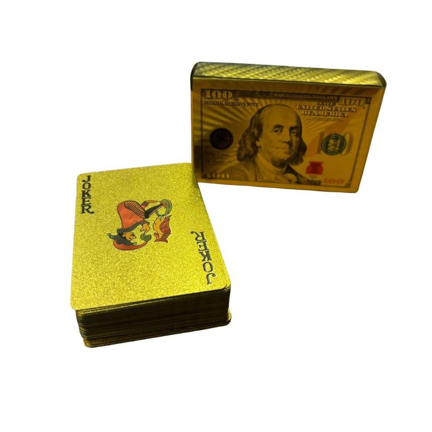 Baralho Dourado Impermeável 54 Cartas Para Poker E Truco - imagem 3
