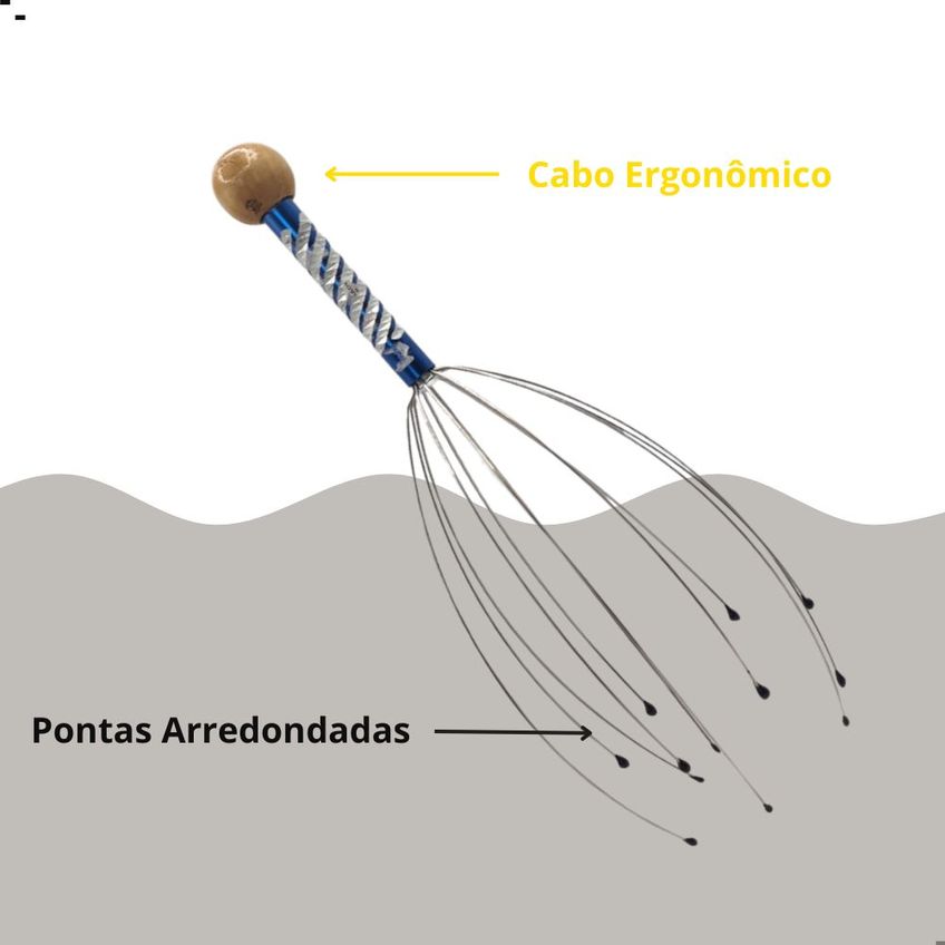 Massageador Coçador De Cabeça Tipo Aranha Estimulador Capilar Relaxante - imagem 2