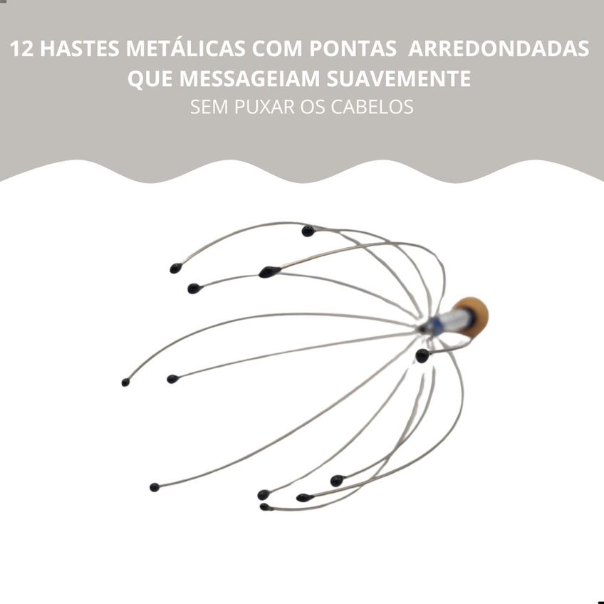 Massageador Coçador De Cabeça Tipo Aranha Estimulador Capilar Relaxante - imagem 3