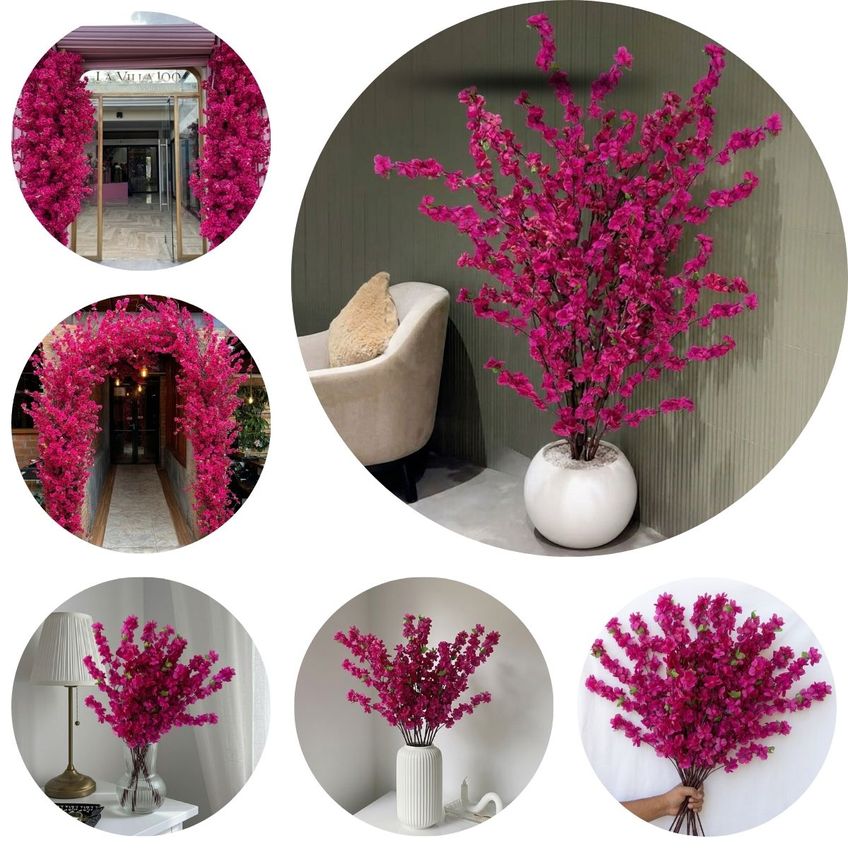 Kit 18 Cerejeira Decorativa Artificial 125cm Flores Para Sala Festa E Eventos - imagem 3