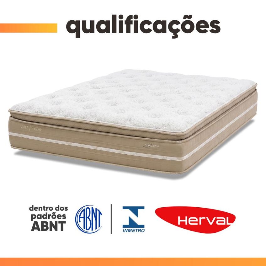 Colchão King Espuma Pillow Top Lord 193x203x30cm Herval - Suporta Até 150 Kg Por Pessoa - imagem 5