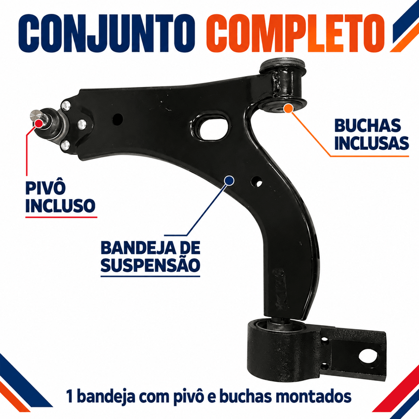 Balança Dianteiro Lado Esquerdo Novo Fiesta 2002 Até 2009 Ecosport 2003 Até 2011 Perfect Bdj9853 - imagem 5