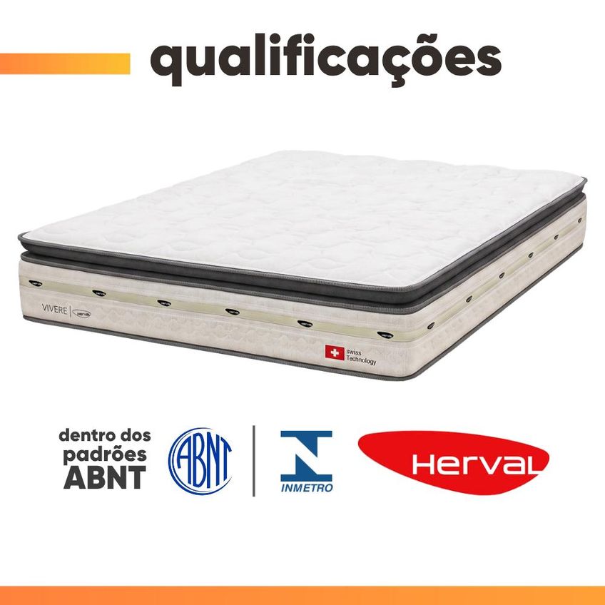 Colchão Queen Molas Ensacadas Orion 158x198x32cm Herval - Suporta Até 150 Kg Por Pessoa - imagem 5