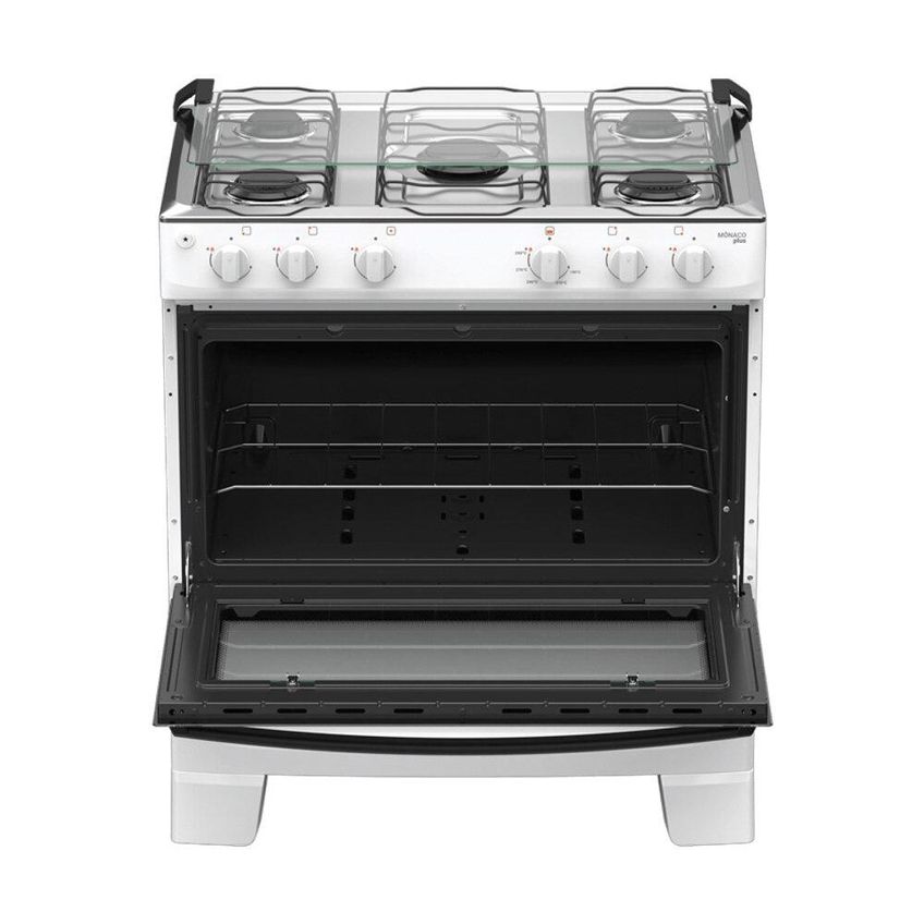 Fogão 5 Bocas Atlas Mônaco Plus Com Mesa Inox Branco - imagem 3