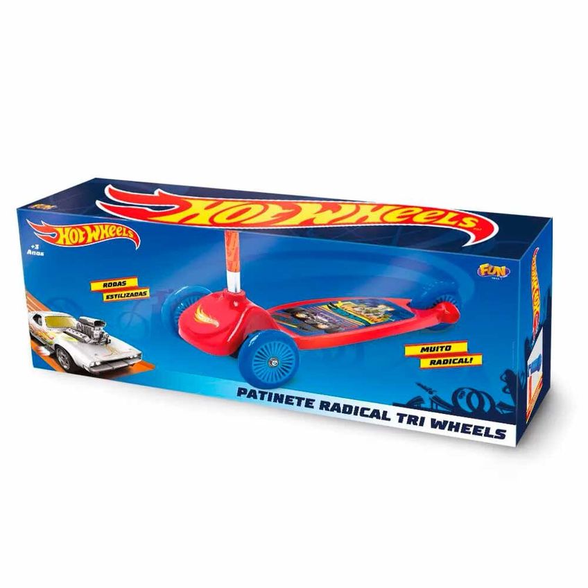 Patinete Infantil 3 Rodas Hot Wheels Radical Fun Divirta Se - imagem 5