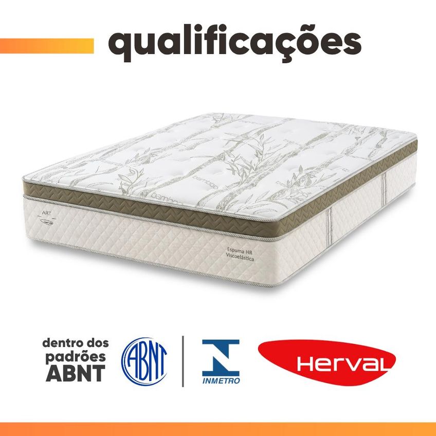Colchão King Molas Ensacadas Euro Pillow Charlot 193x203x33cm Herval Suporta Até 120 Kg Por Pessoa - imagem 5