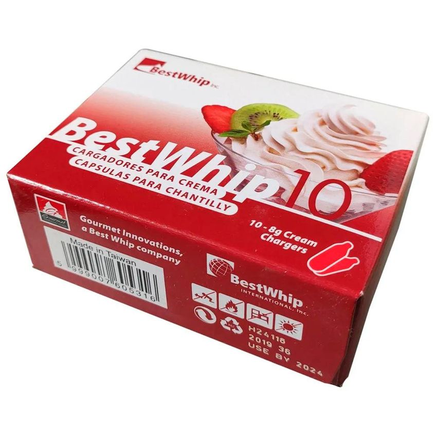 Kit 2 Caixas Gás Para Garrafa Chantilly Bestwhip 10 Cápsulas - imagem 3