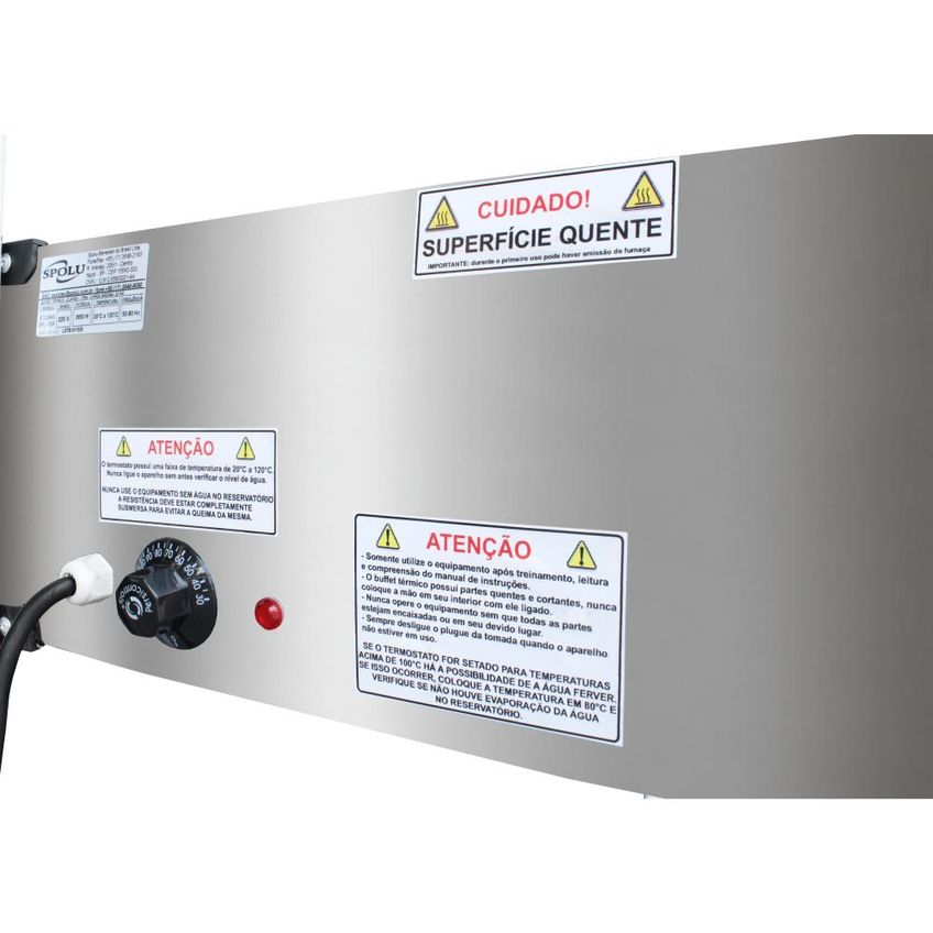 Buffet Térmico Spolu 6 Cubas Com Corre Prato 127v Spl-507 - imagem 4