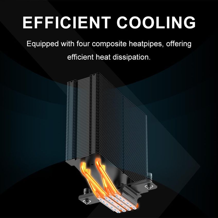 Cooler A Ar Para CPU Sama A40 - Torre Única, Ventoinha Silenciosa, Preto - imagem 3