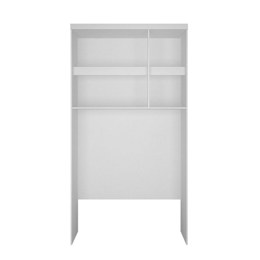 Módulo De Guarda Roupa Aéreo Cabeceira Solteiro 126,3cm 100% Mdf Cairo Neve - imagem 2