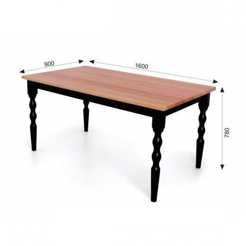 Conjunto Mesa Em Madeira Maciça C/4 Cadeiras Preto - imagem 3