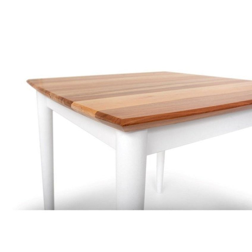 Conjunto Mesa Quadrada C/4 Cadeiras Branco/Natural - imagem 4
