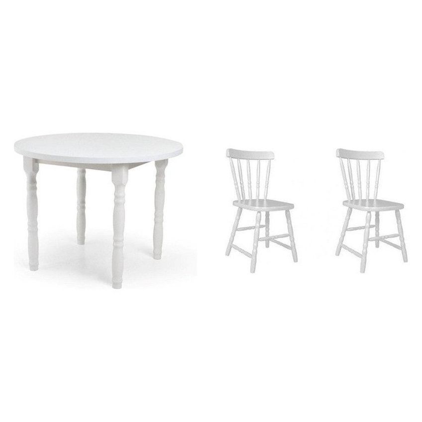 Conjunto Mesa Redonda C/2 Cadeiras Branco - imagem 2