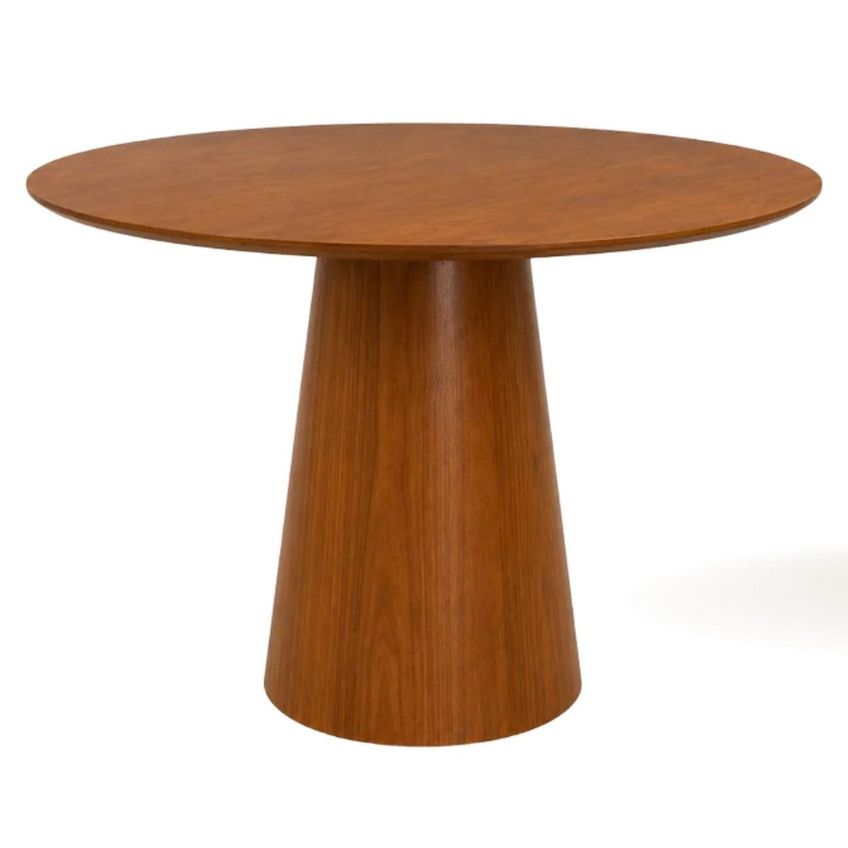 Mesa De Jantar Redonda Austrália Madeira Nozes 1.40m Pinhão - imagem 2