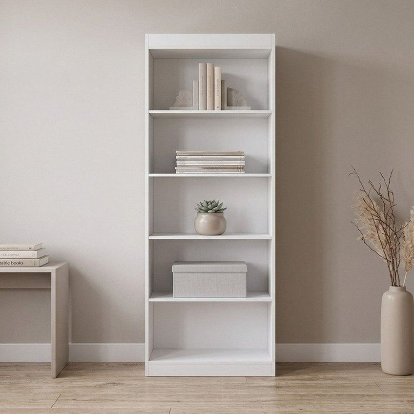 Kit 3 Estantes Multiuso Para Livros 60x182,3x30 C/ 4 Prateleiras Branca Espresso Móveis Branco - imagem 5