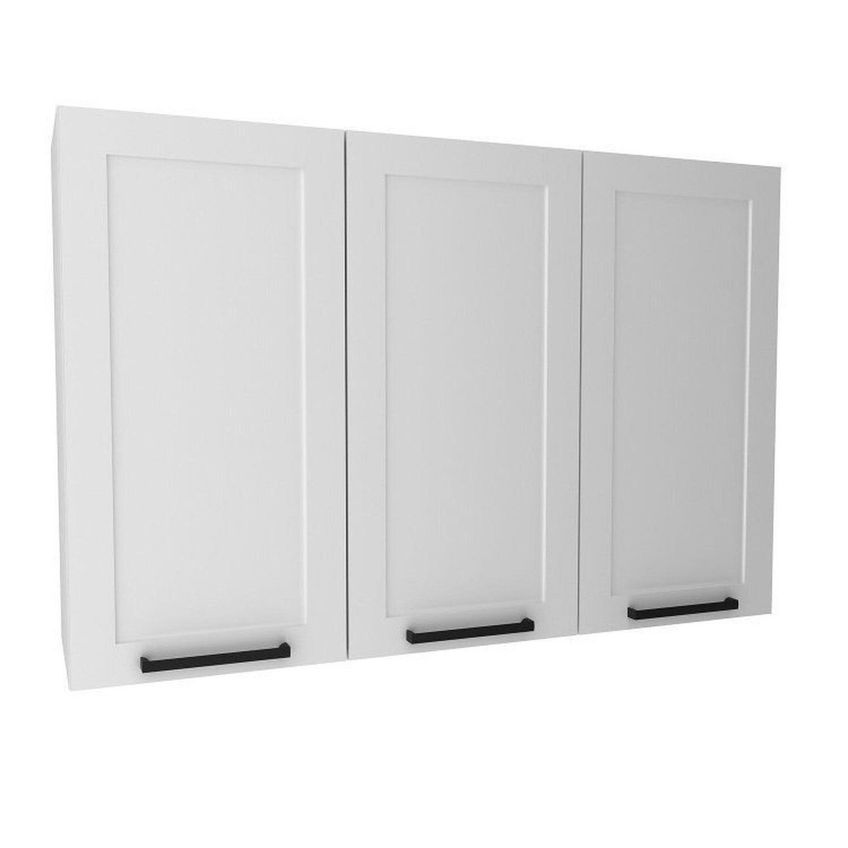 Cozinha Compacta Modulada Americana 5 Portas 3 Gavetas Sem Tampo MDF Grazi Branco Branco - imagem 4