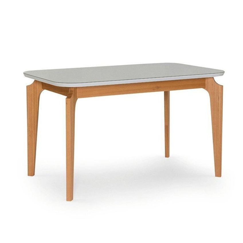 Conjunto Mesa De Jantar Lia Com 4 Cadeiras Em Madeira Maciça Madeira / Cinza - imagem 5