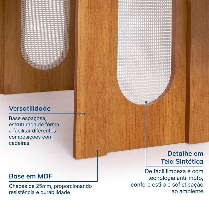 Conjunto De Jantar Com Mesa Orgânica Tali 210cm E 8 Cadeiras Ema Cabecasa Madeiraoriginals Marrom Cinamomo/prata/carvalho - imagem 5