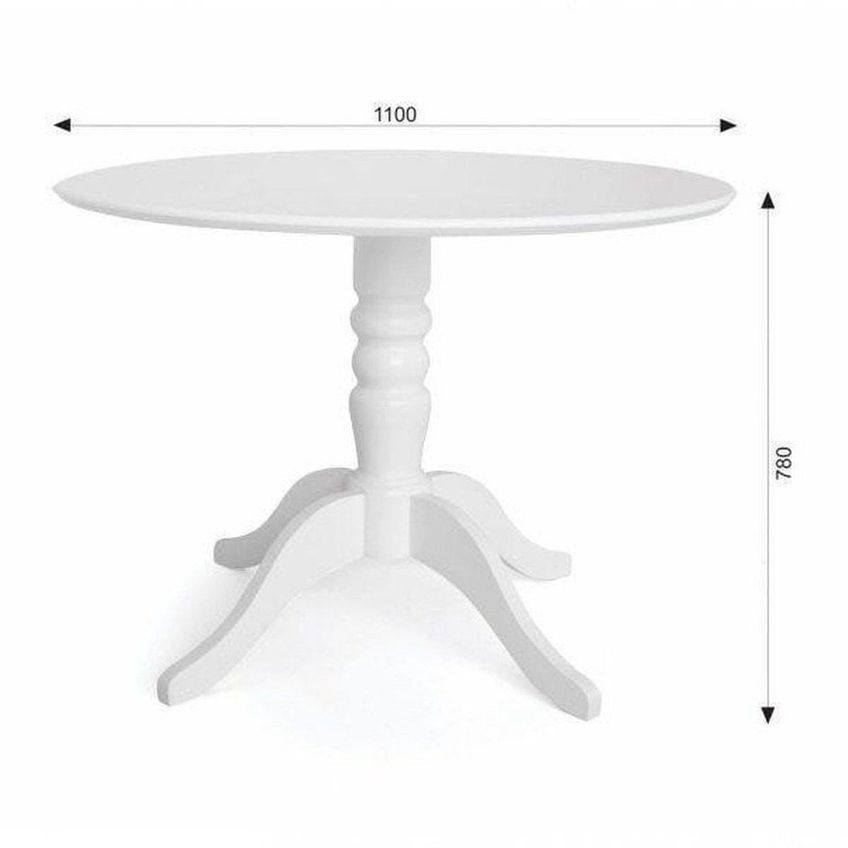 Conjunto Mesa Redonda Pé Central C/2 Cadeiras Branco - imagem 3