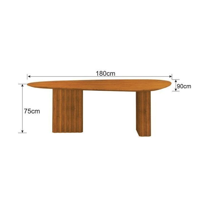 Conjunto Sala De Jantar 6 Lugares Orgânico MDF Allegra Freijó/Bege - imagem 4