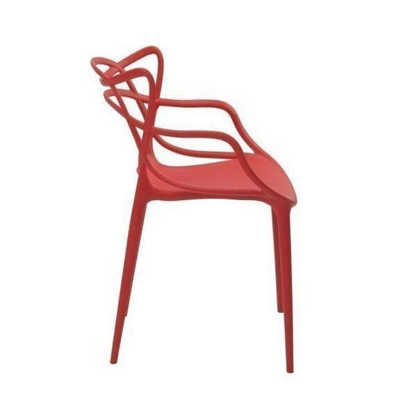 Conjunto Sala De Jantar 4 Lugares Redonda Madeira Cairo Yescasa Mel/vermelho - imagem 5