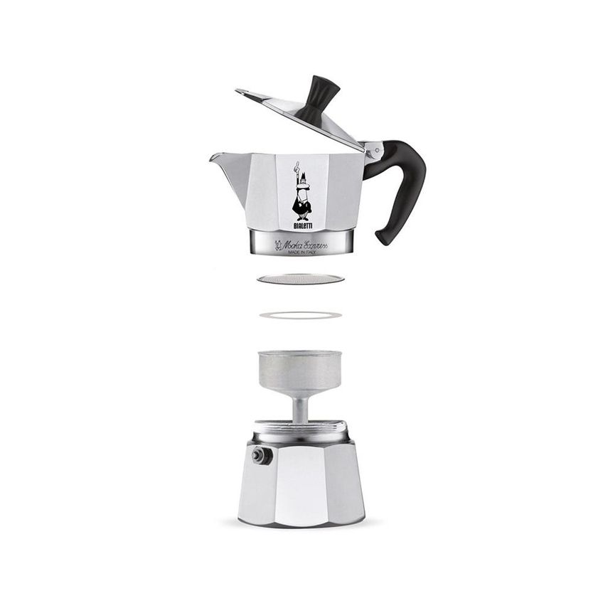 Cafeteira Italiana Bialetti Nuova Moka Express 3 Xícaras Em Alumínio 10010003 - imagem 4