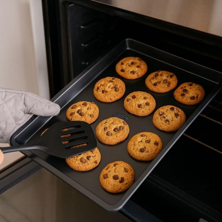 Forma Para Cookies Baker's Secret 45cm Antiaderente Em Aço Carbono Preto Bs10434 - imagem 4