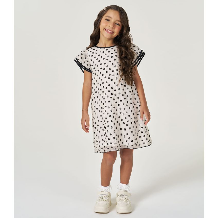 Vestido Verão Menina Trick Nick Bege 14 - imagem 4