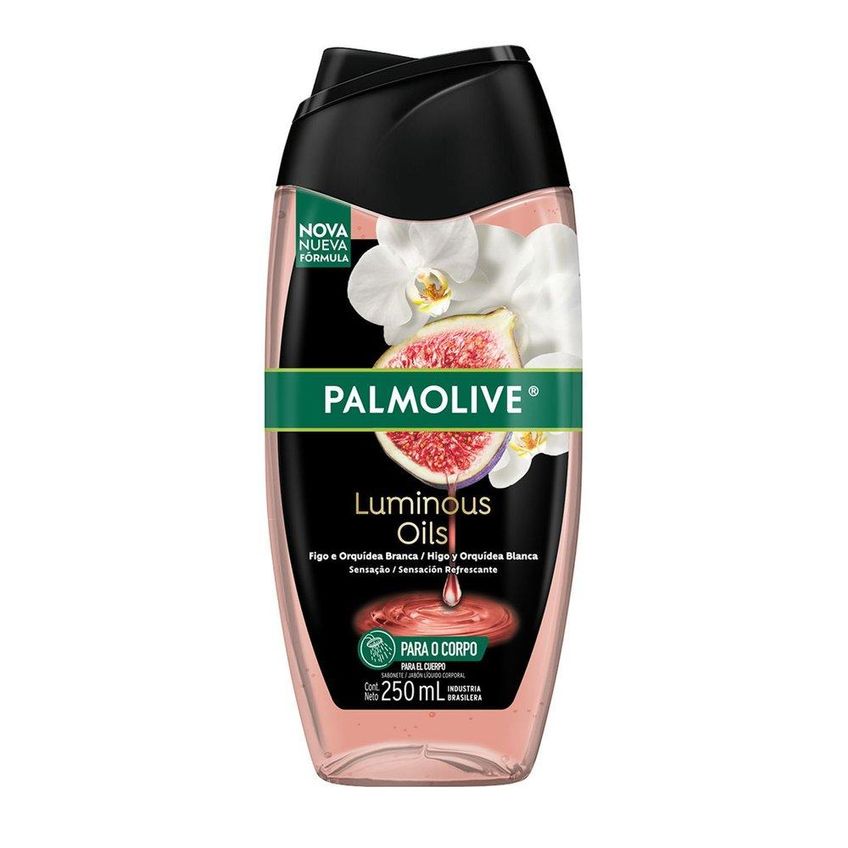 Kit Sabonete Líquido Palmolive Luminous Oils Sensação Refrescante Figo E Orquídea 250ml + Orquídea Branca Refil 200ml - imagem 4
