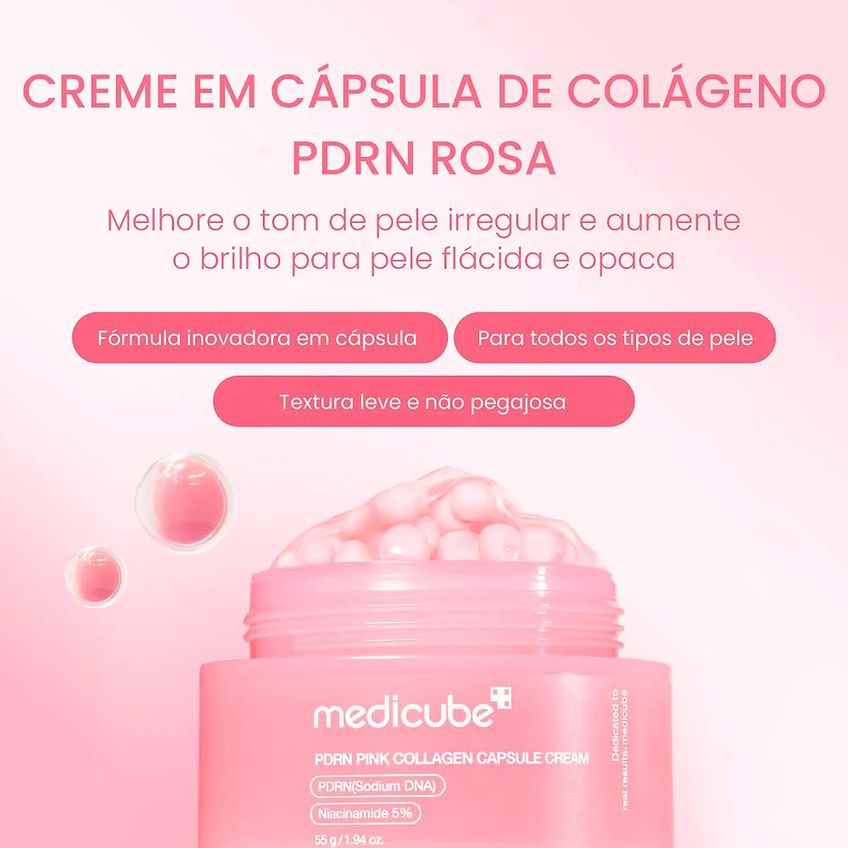 Medicube PDRN Pink Collagen Creme Facial Encapsulado 55g - imagem 4