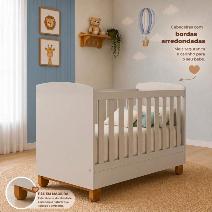 Berço Americano Mini Cama Apolo Areia Fosco - Reller Móveis - imagem 4