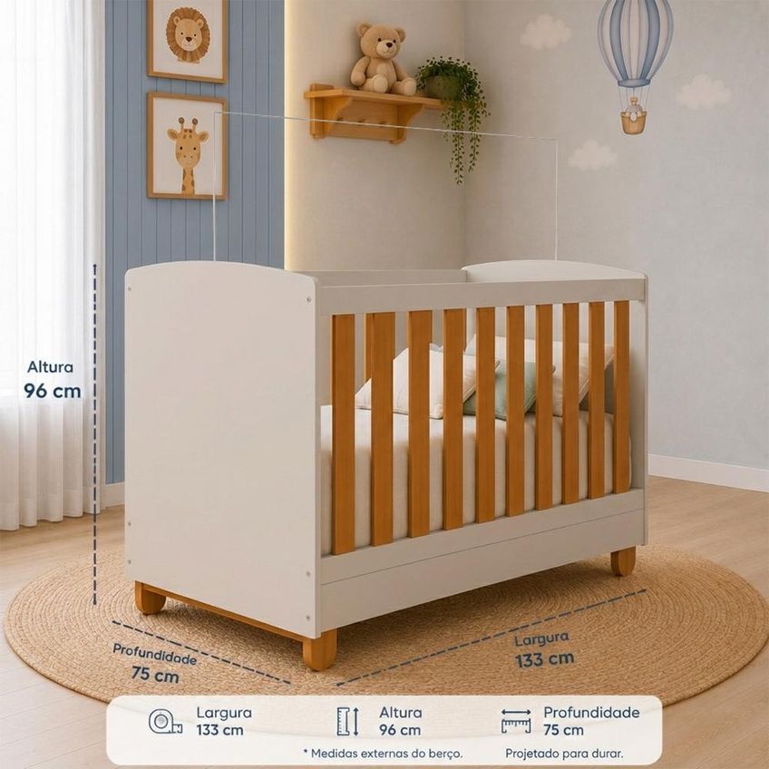 Berço Americano Mini Cama Apolo Areia Fosco/savana - Reller Móveis - imagem 5